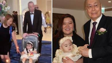 83歲劉詩昆攜女出席電影節，1歲女兒拎萬元名牌包，太可愛引圍觀，近期計劃是再生兩個兒子給女兒作伴