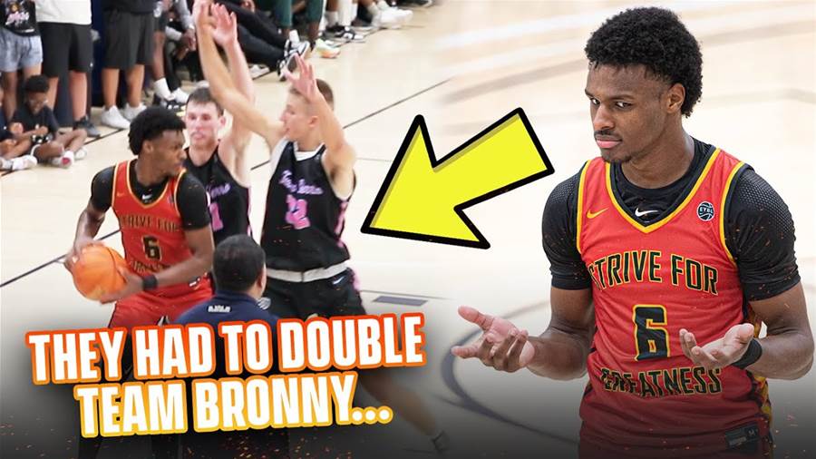 Bronny James Dominates Tyler Herro's EYBL Squad with Impressive 25 Points, 10 Assists, and 5 Rebounds