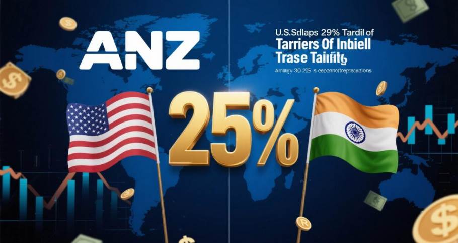 U.S. Imposes 25% Tariff on India, No Trade Deal in Sight — ANZ Says Economic Pressure Is Mounting